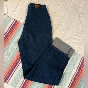 Vintage Authentic Raw Denim High Waisted Jeans